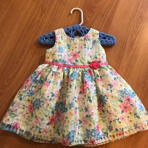 12 month flower layered dress